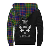 Clan Whitefoord Modern Crest Tartan Sherpa Hoodie Curve Style CE27