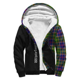 Clan Whitefoord Modern Crest Tartan Sherpa Hoodie Curve Style CE27