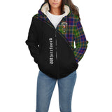 Clan Whitefoord Modern Crest Tartan Sherpa Hoodie Curve Style CE27