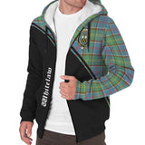 Clan Whitelaw Crest Tartan Sherpa Hoodie Curve Style CE26