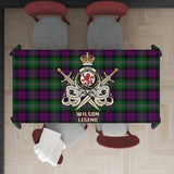 Clan Wilson Tartan Tablecloth Golden Sword of Courageous Legacy BG987