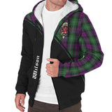 Clan Wilson Crest Tartan Sherpa Hoodie Curve Style CE23