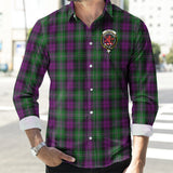 Clan Wilson Crest Tartan Long Sleeve Shirt PC25