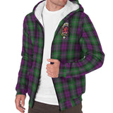 Clan Wilson Crest Tartan Sherpa Hoodie CT19