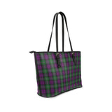 Clan Wilson Tartan Leather Tote Bag MT12