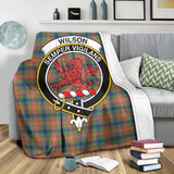 Clan Wilson Ancient Crest Tartan Blanket UC975