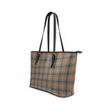 Clan Wilson Ancient Tartan Leather Tote Bag MT14