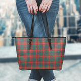 Clan Wilson Modern Tartan Leather Tote Bag MT13