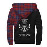 Clan Wishart Dress Crest Tartan Sherpa Hoodie Curve Style CE22