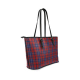 Clan Wishart Dress Tartan Leather Tote Bag MT11