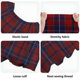 Clan Wishart Dress Tartan Off Shoulder Long Dress VL1187