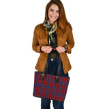 Clan Wishart Dress Tartan Leather Tote Bag MT11