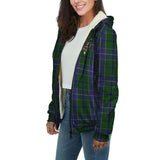 Clan Wishart Hunting Crest Tartan Sherpa Hoodie CT17