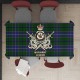 Clan Wishart Hunting Tartan Tablecloth Golden Sword of Courageous Legacy BG989