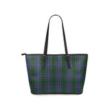 Clan Wishart Hunting Tartan Leather Tote Bag MT10