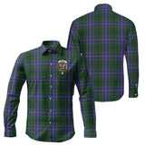 Clan Wishart Hunting Crest Tartan Long Sleeve Shirt PC23