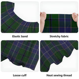 Clan Wishart Hunting Tartan Off Shoulder Long Dress VL1188