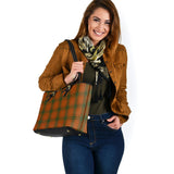 Clan Wolfe Tartan Leather Tote Bag MT9