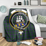 Clan Wood Crest Tartan Blanket UC982