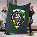 Clan Wood Crest Tartan Blanket UC982