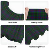 Clan Wood Tartan Off Shoulder Long Dress VL1192