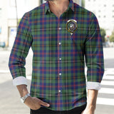 Clan Wood Modern Crest Tartan Long Sleeve Shirt PC21