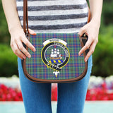 Clan Wood Modern Crest Tartan Saddle Bag MS10