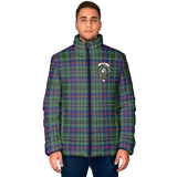 Clan Wood Modern Crest Tartan Padded Jacket RF979