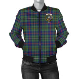 Clan Wood Modern Crest Tartan Bomber Jacket ZJ979