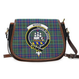 Clan Wood Modern Crest Tartan Saddle Bag MS10