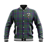 Clan Wood Modern Crest Tartan Baseball Jacket JM11