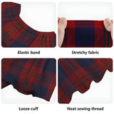 Clan Wotherspoon Tartan Off Shoulder Long Dress VL1193