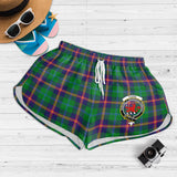 Clan Young Modern Crest Tartan Womens Shorts NW1200