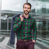 Clan Young Modern Tartan Long Sleeve Shirt P132