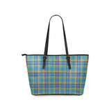 Clan Yukon Territory Canada Tartan Leather Tote Bag MT1