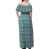 Clan Yukon Territory Canada Tartan Off Shoulder Long Dress VL1197