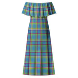 Clan Yukon Territory Canada Tartan Off Shoulder Long Dress VL1197