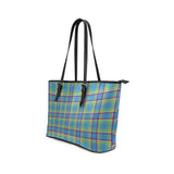 Clan Yukon Territory Canada Tartan Leather Tote Bag MT1